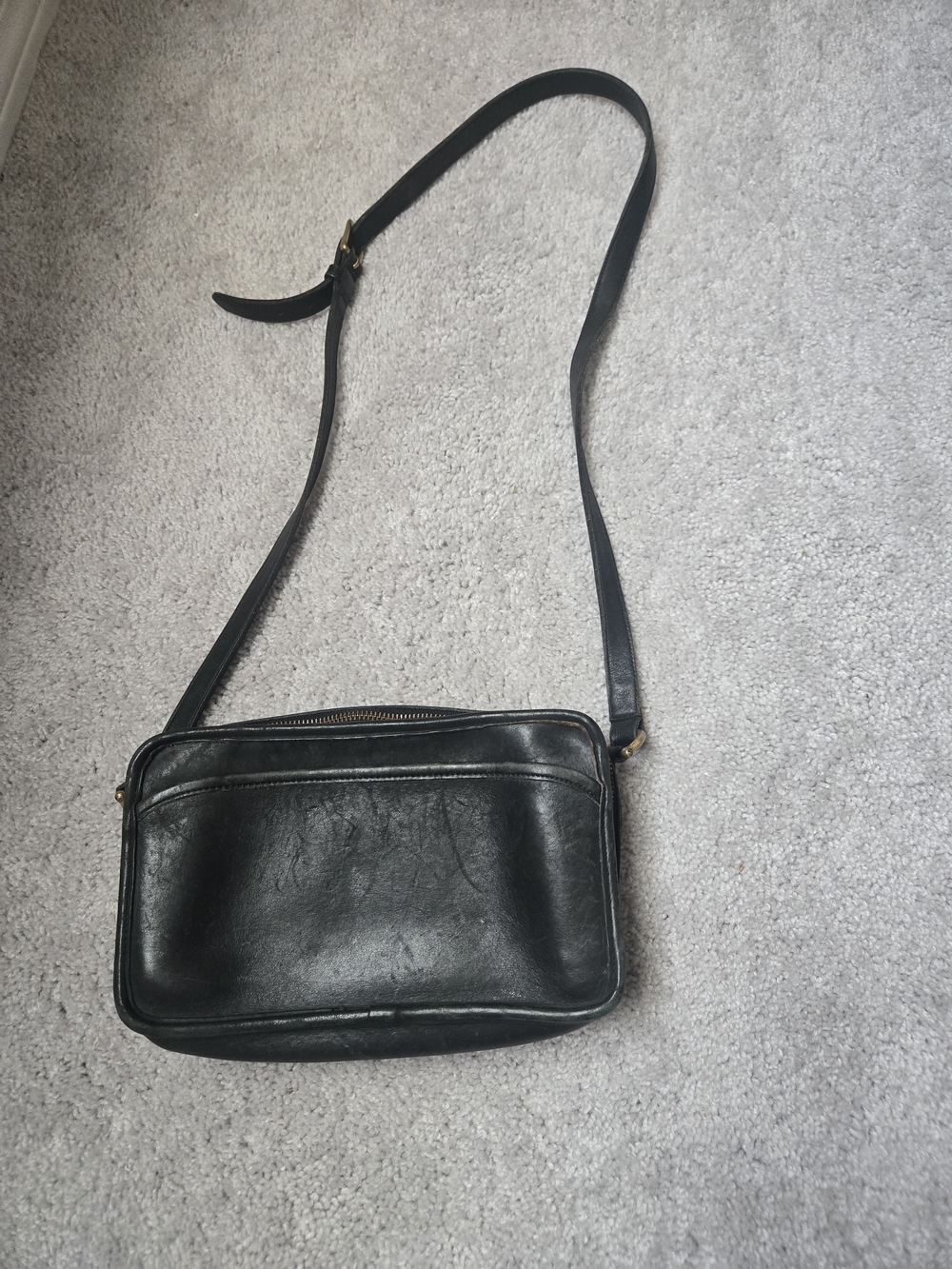 Vintage Coach 9974 Crossbody Bag Black Leather